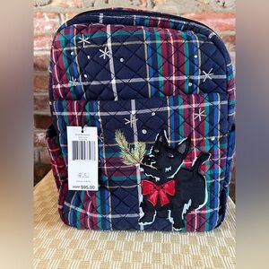 Vera Bradley Tartan Scottie Dog Small Back Pack New